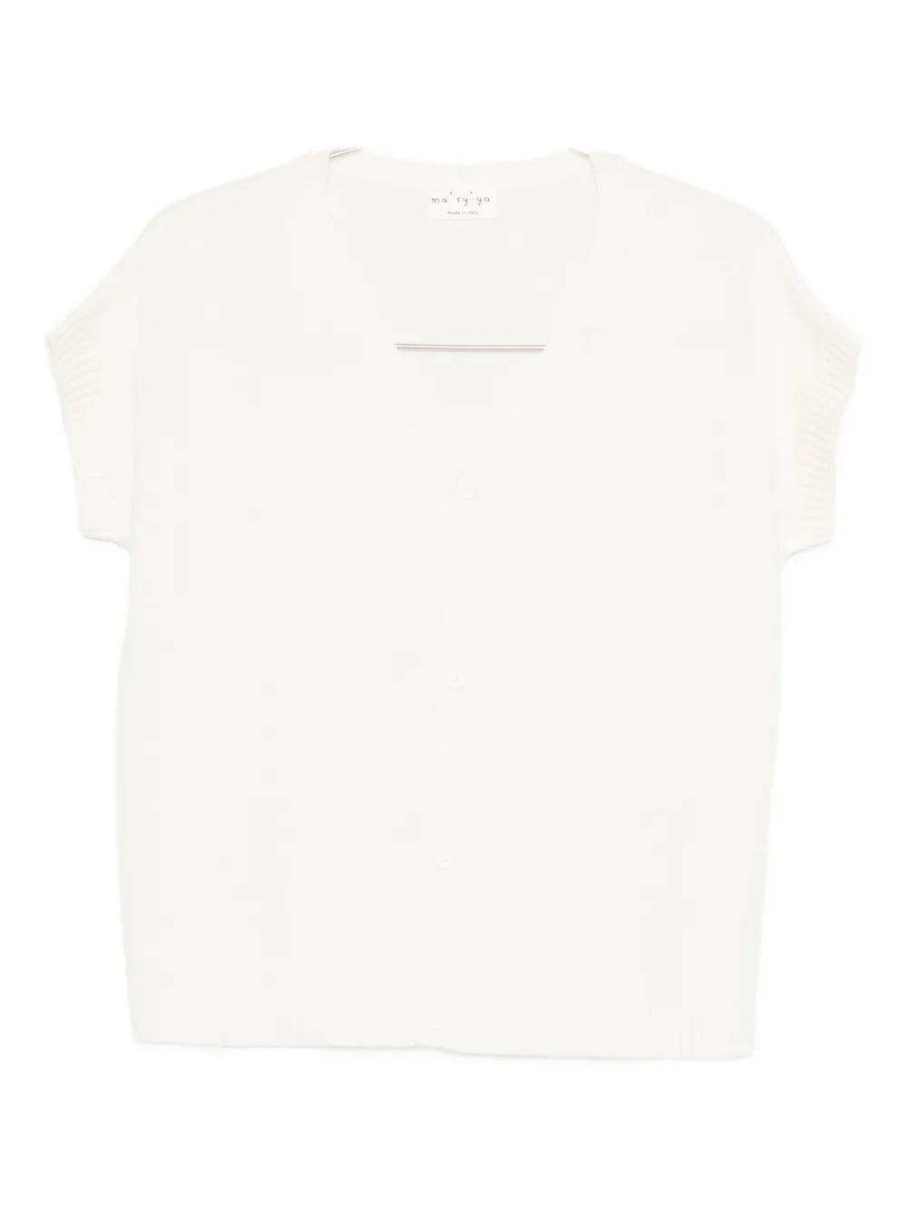 

Вязаный топ на пуговицах Ma'Ry'Ya, белый