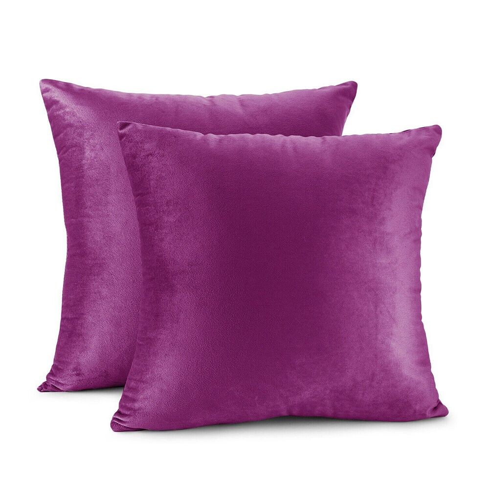 

Набор из 2 бархатных наволочек размером 20x20 дюймов Stock Preferred, цвет Orchid Purple