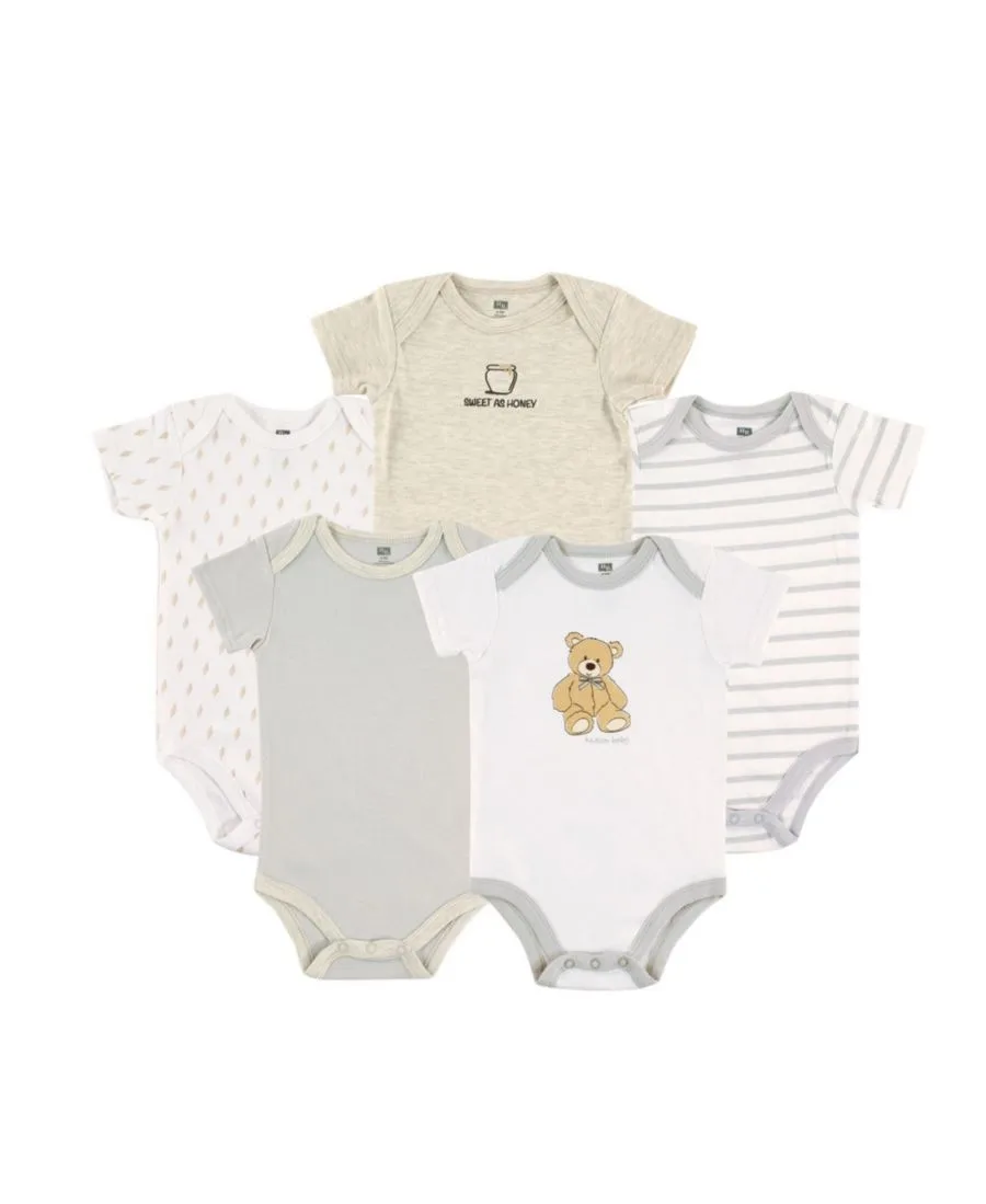 Комплект из пяти хлопковых комбинезонов-боди Hudson Baby, Bear