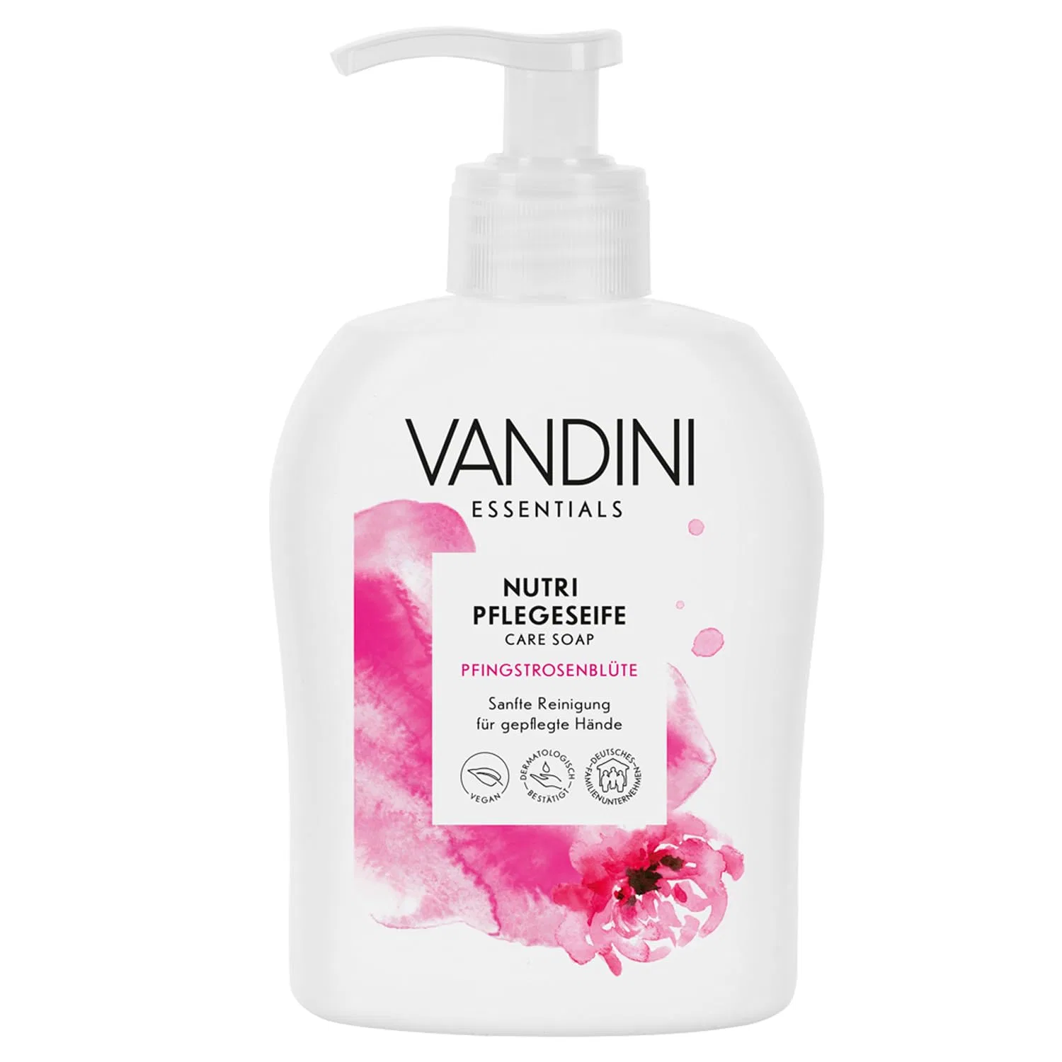 Жидкое мыло VANDINI Nutri с ароматом пиона 300 мл Vandini, Soap Dispenser