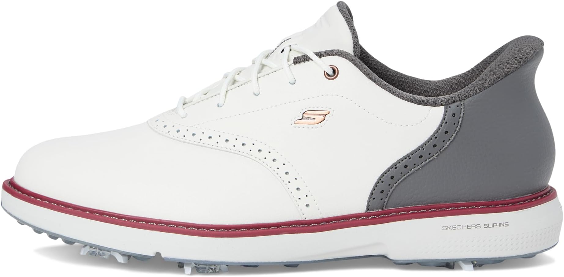 Кроссовки Skechers GO GOLF Prestige Slip-In ArchFit Spiked Golf Shoe, цвет Natural/Gray — фото 4