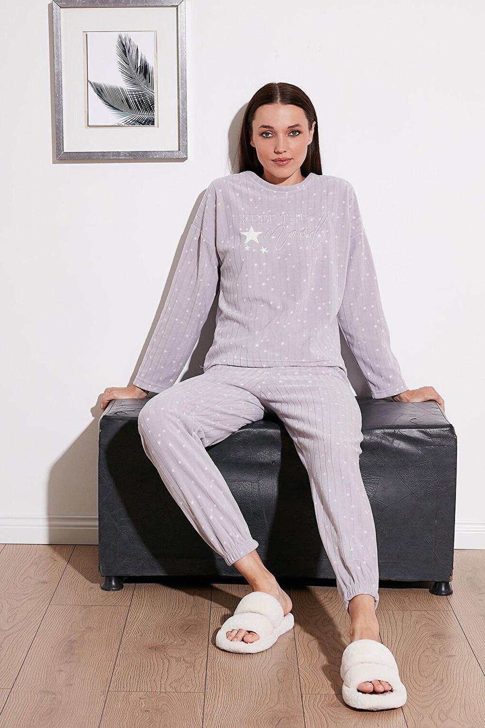 

Пижамный комплект Polar Regular Fit с круглым вырезом 6571006 Lela, серый