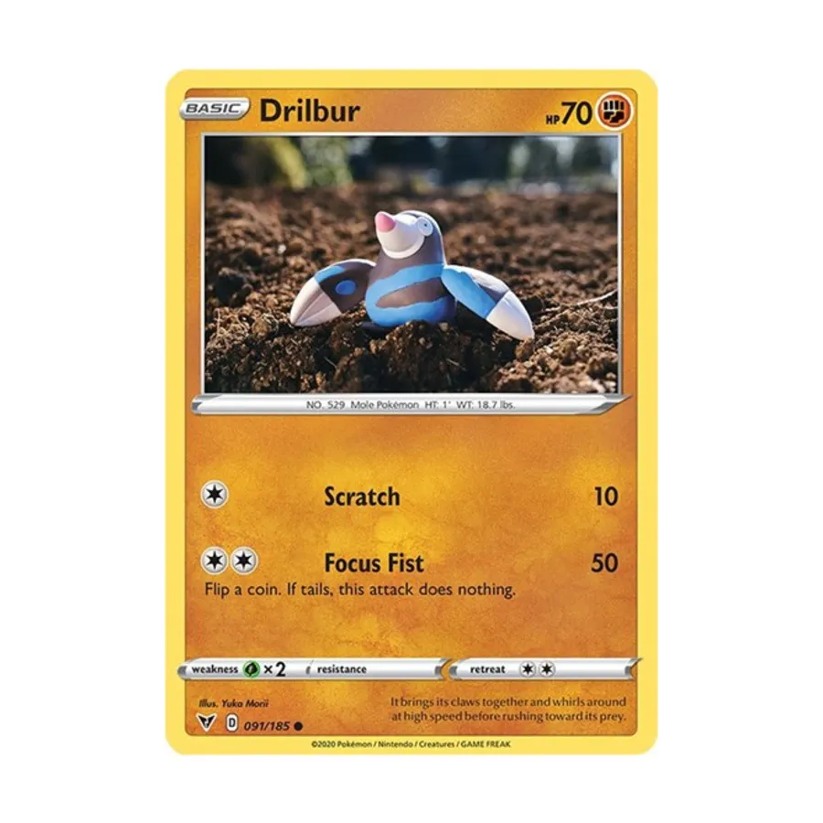 

CCG Дрилбур (К) # 091/185, Pokemon - SWSH04 - Vivid Voltage - Singles