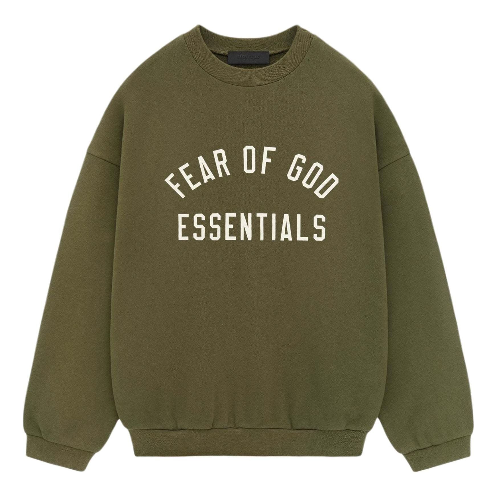 

Топ Fear of God Essentials Fleece Crewneck 'Military'