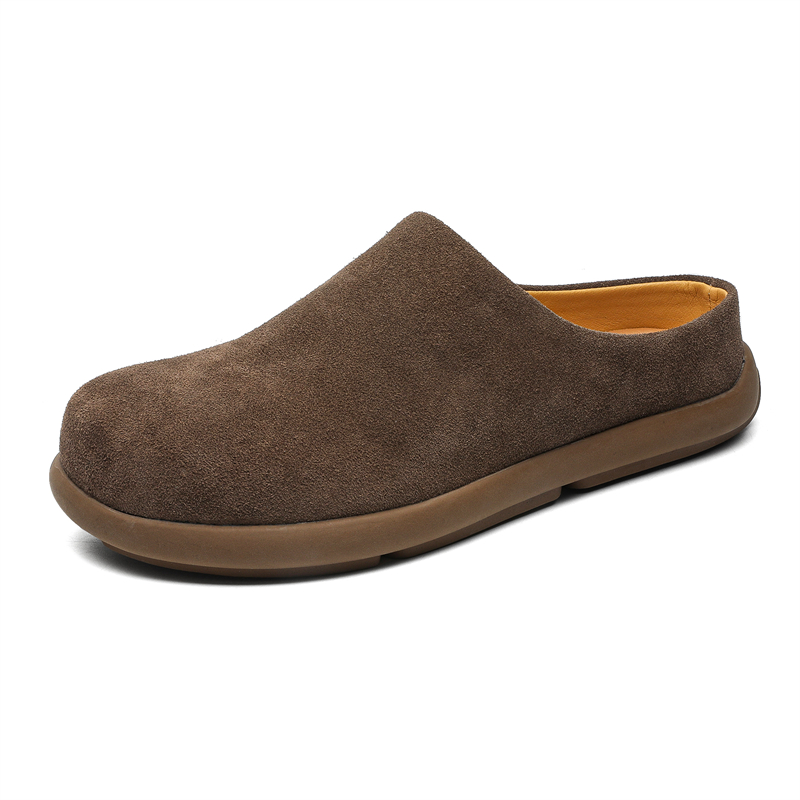 

KUNGFUDEER Универсальные тапочки с защитным мыском устойчивые к истиранию коричневые, цвет Brown