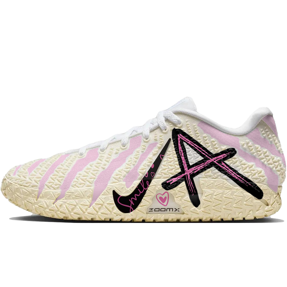 

Nike Кроссовки баскетбольные Ja Morant 3 'Sail' EP Cherry Heartbeat Low top мужские розовые бежевые черные