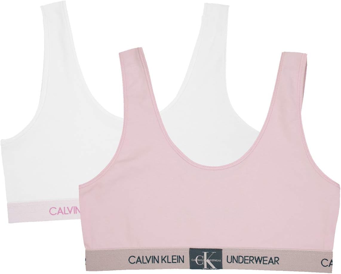 

Комплект из 2 бюстгальтеров-бралеттов Calvin Klein Girls Modern Cotton Bralette, White/Light Pink