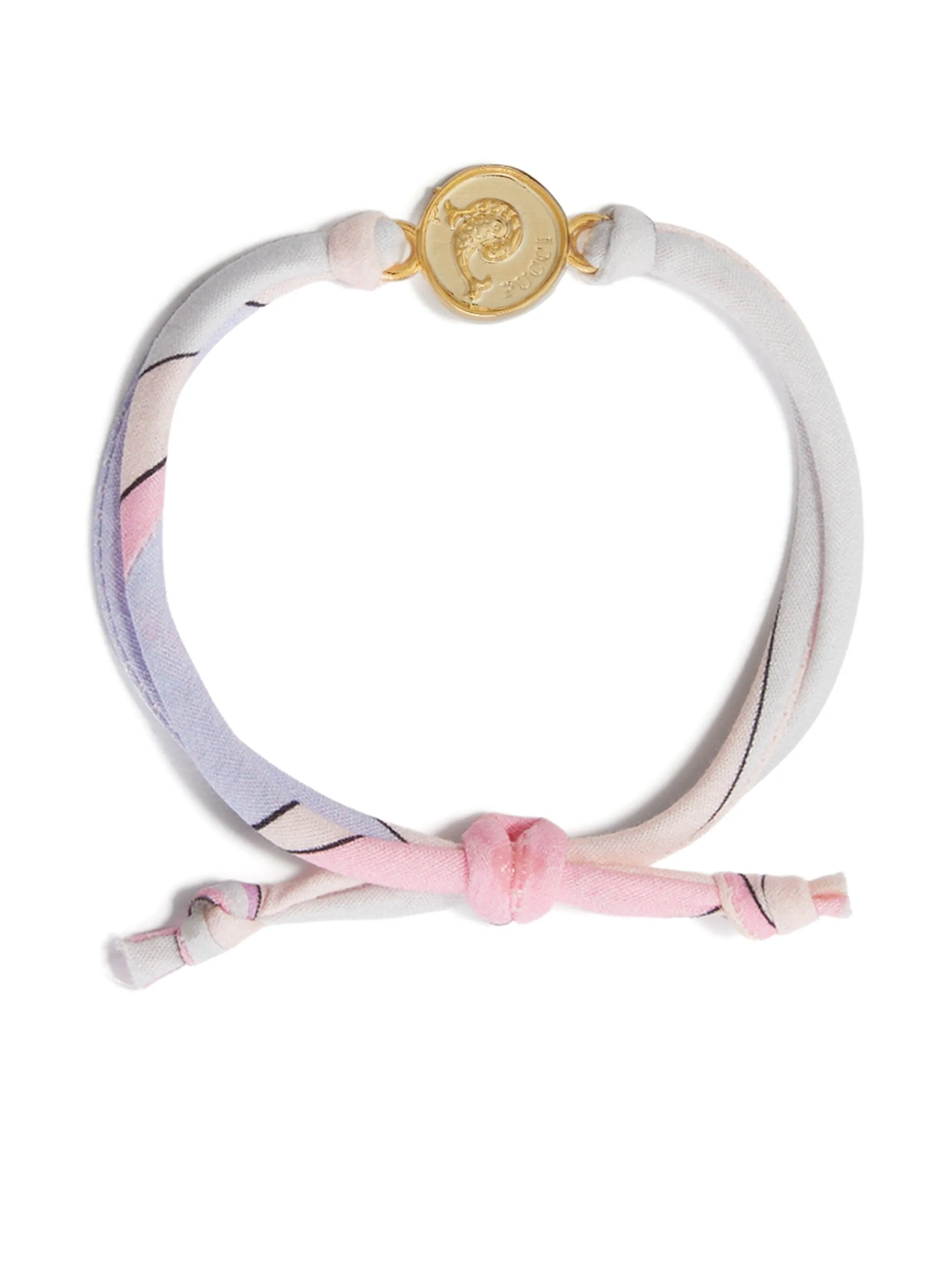 

Резинка для волос с принтом Marmo Pucci Junior, розовый