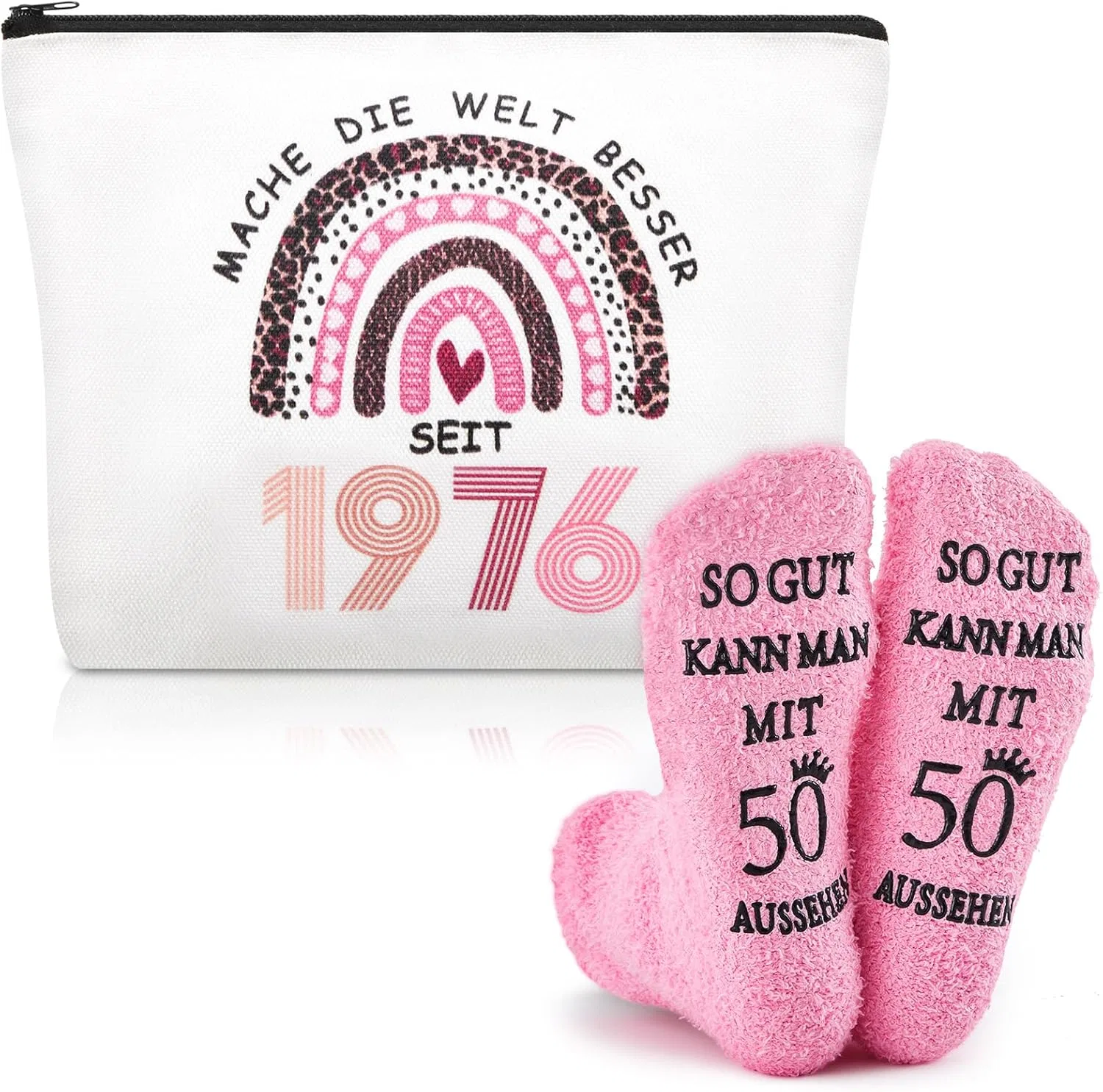 Подарочный набор Xuniea на 50-летие: косметичка и носки Xuniea