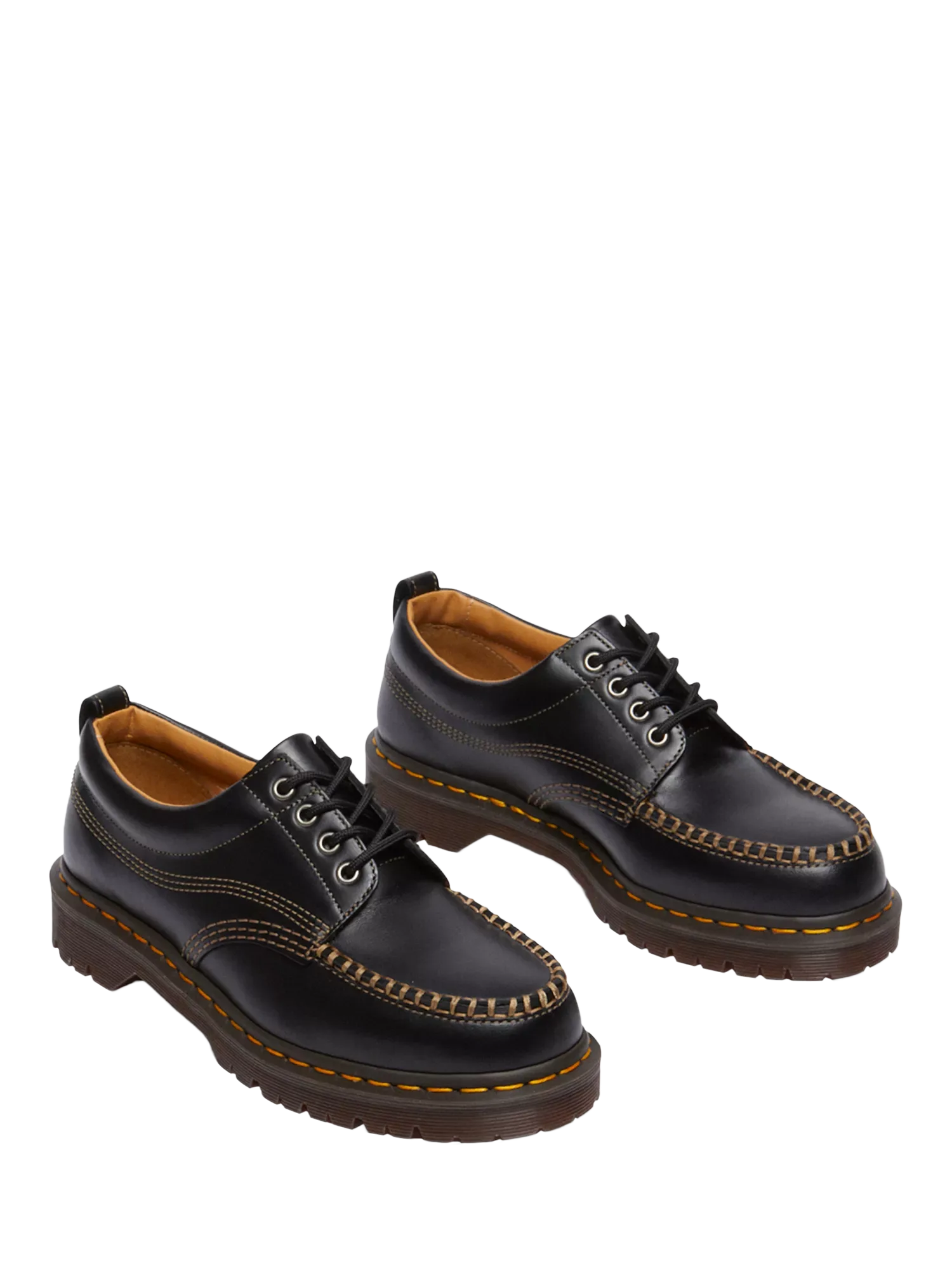 Кожаные лодочные туфли Lowell, черные, аналиновые Dr. Martens — фото 3
