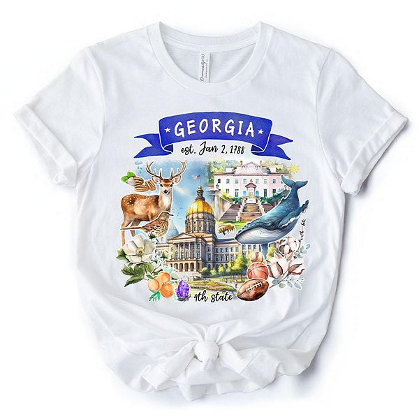 

Футболка с тематикой и достопримечательностями штата Джорджия Ornamentallyyou