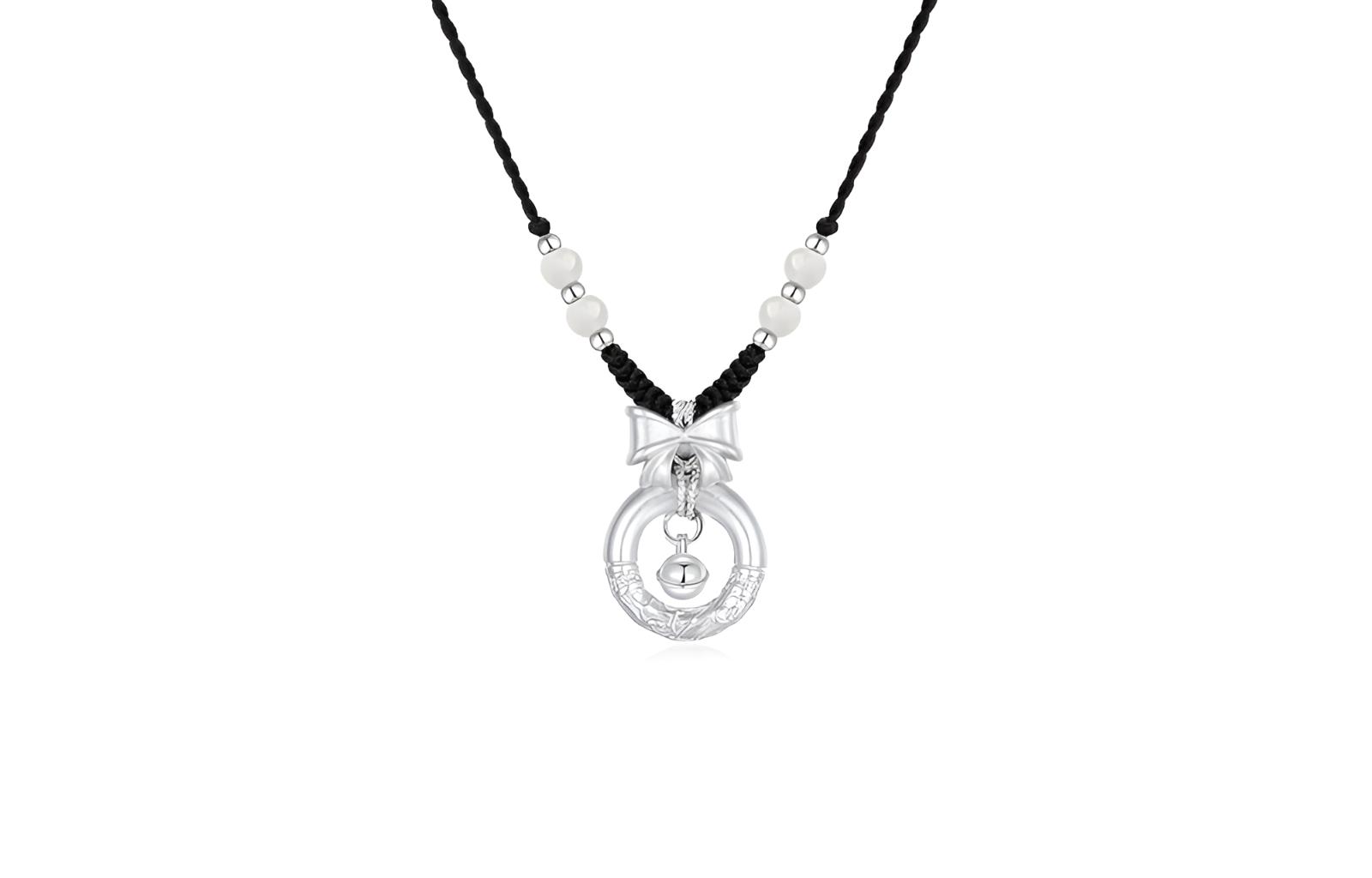 

Ожерелье из клубничного кварца для женщин MISS TOOYA, Bell Bowknot Necklace