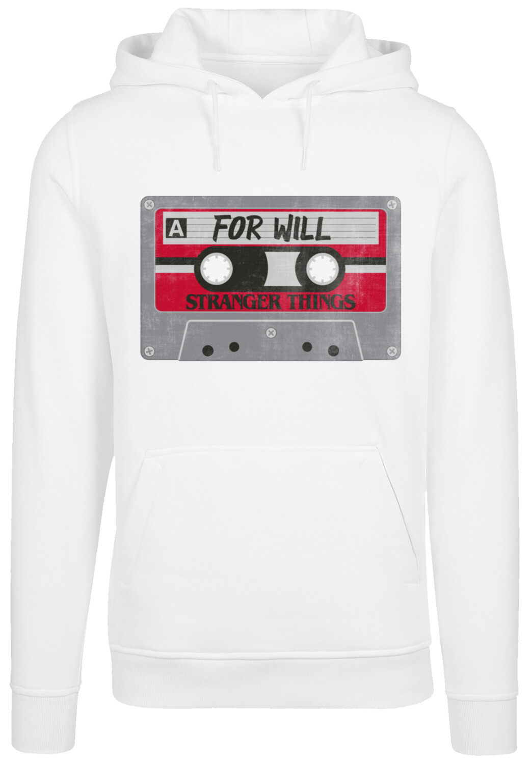 

Пуловер F4NT4STIC Hoodie Stranger Things Cassette For Will Netflix TV Series, белый