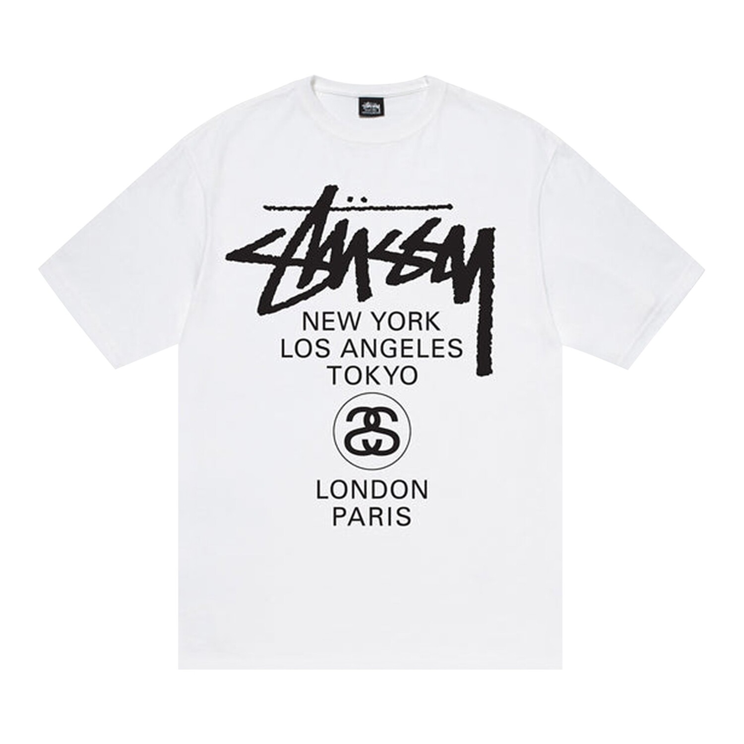 

Футболка Stussy World Tour, белая, Белый, Футболка Stussy World Tour, белая