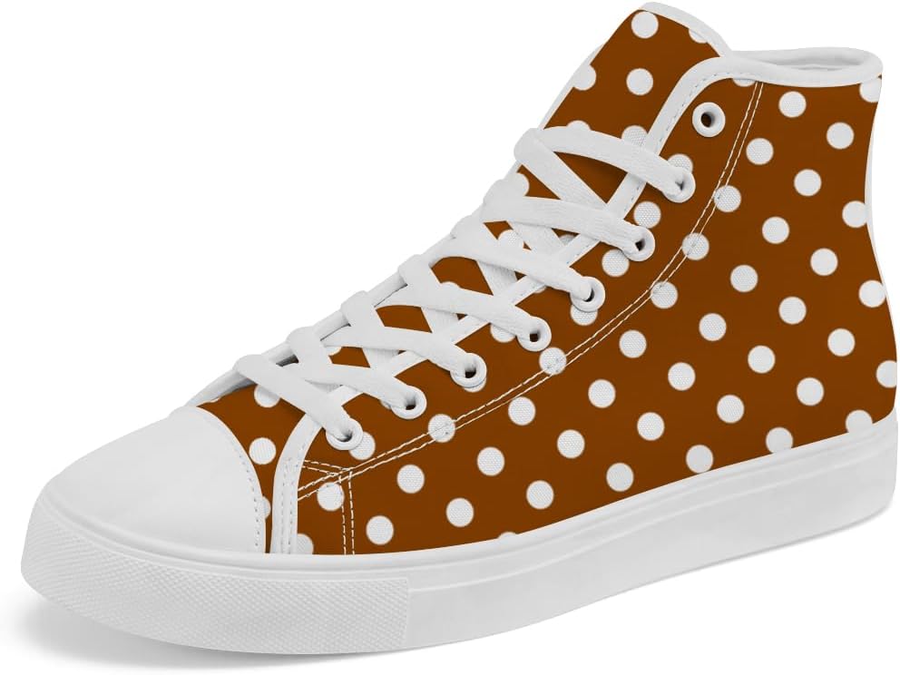 

Кеды на высокой подошве с узором в горох chebing, высокие кроссовки с шнуровкой, повседневная обувь, подарок для мужчин и женщин, 614 Brown