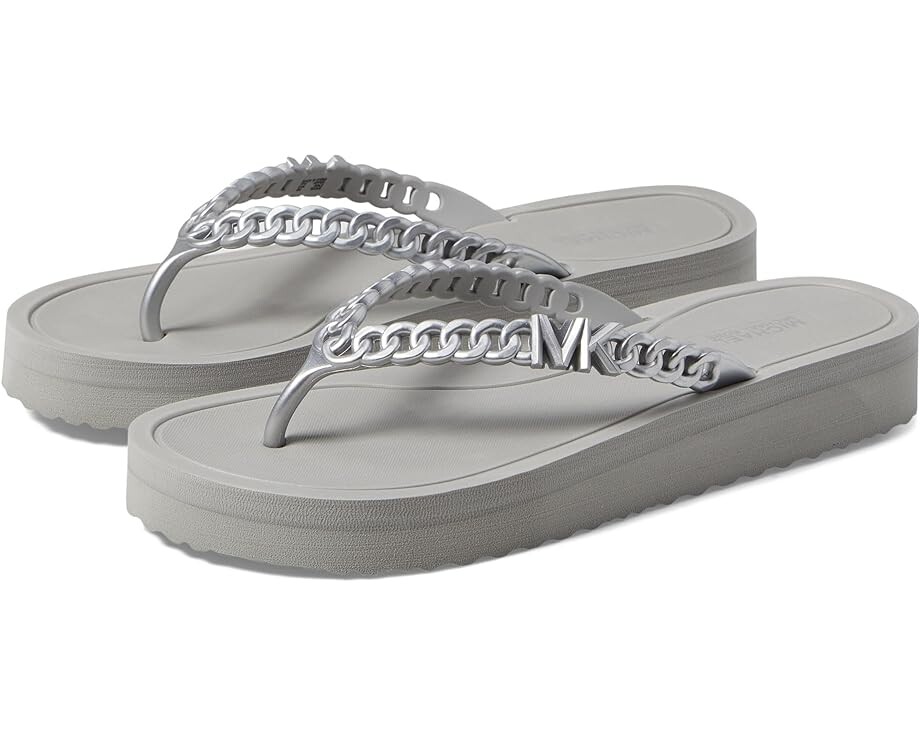 

Сандалии MICHAEL Michael Kors Zaza Flip Flop, серебряный