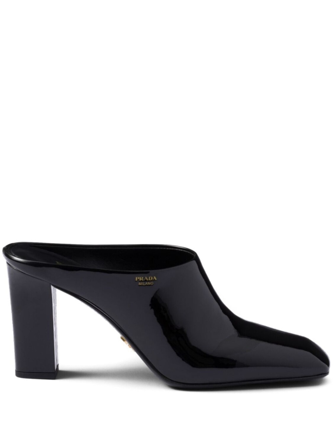 Prada лакированные мюли, черный