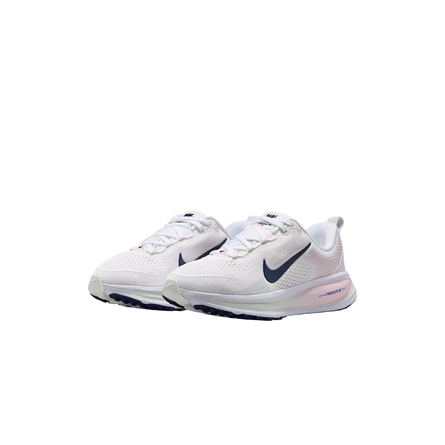 Кроссовки беговые Vomero 18 Fabric Rebound Breathable Low top для детей Nike, White/Soccer Gray/Slight Green/Dark Navy Blue — фото 3