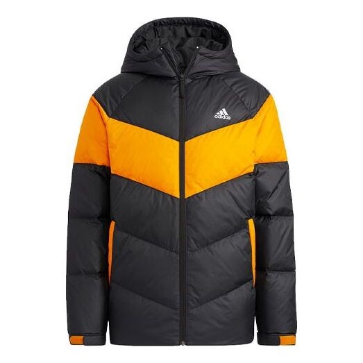 

Пуховик Men's adidas Hooded Zipper Black Down Jacket, черный