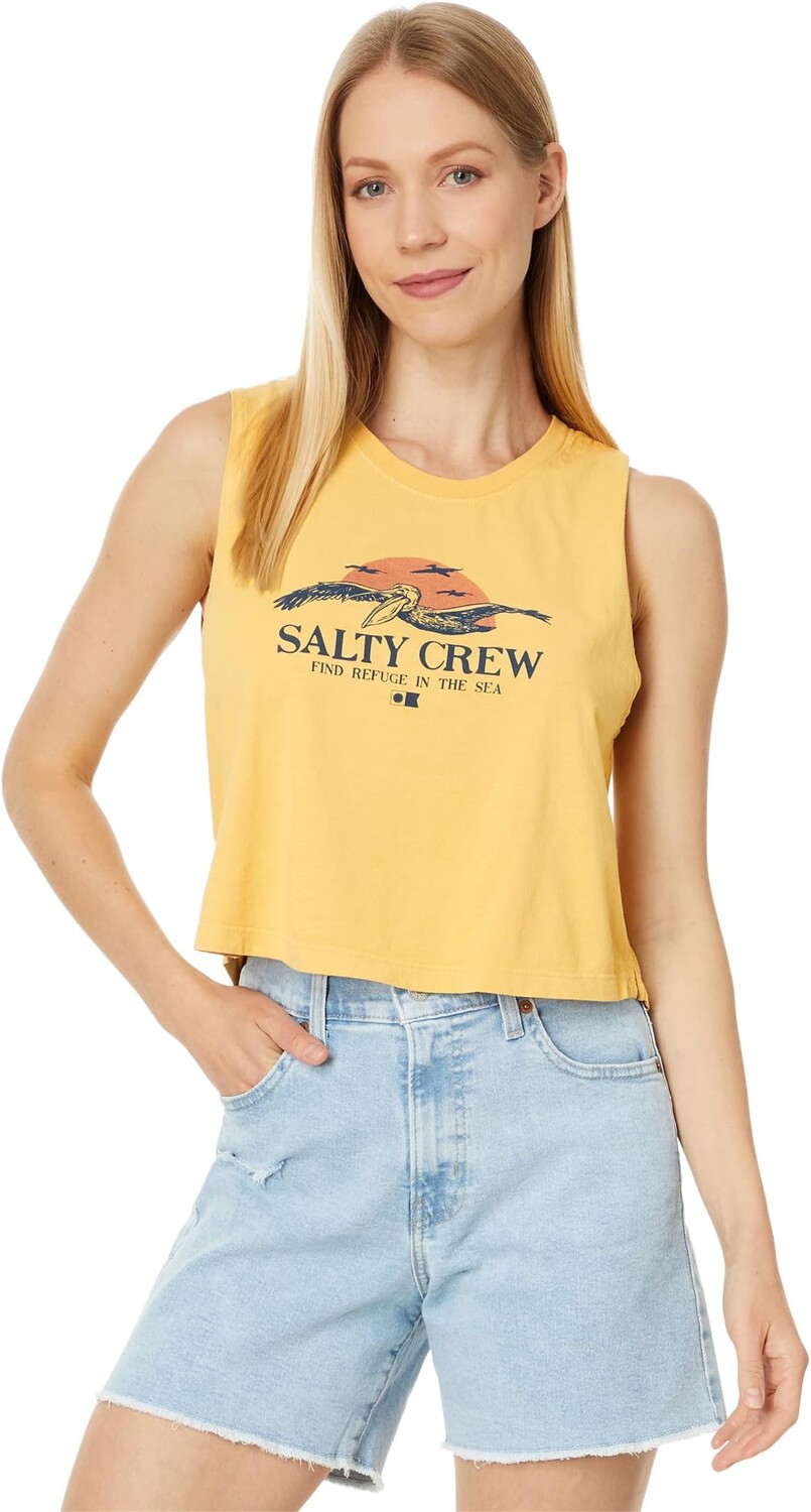 

Топ Salty Crew Soarin' Cropped Tank, цвет Dusty Gold