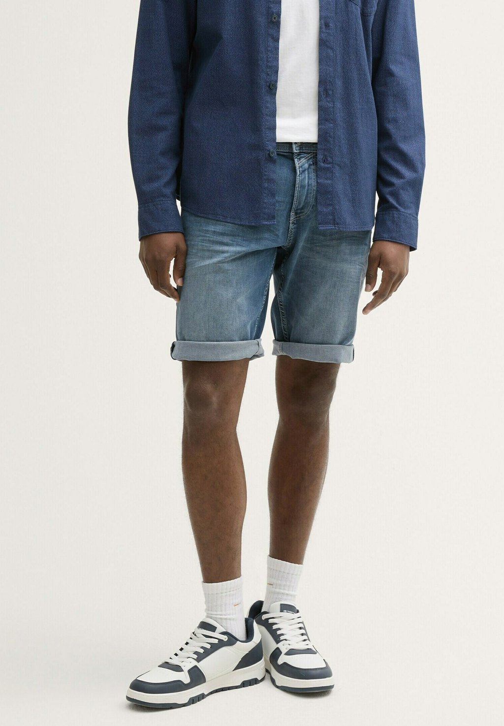 

Джинсовые шорты PIERS MIT STRETCH TOM TAILOR DENIM, цвет Dark Stone Blue Grey Denim