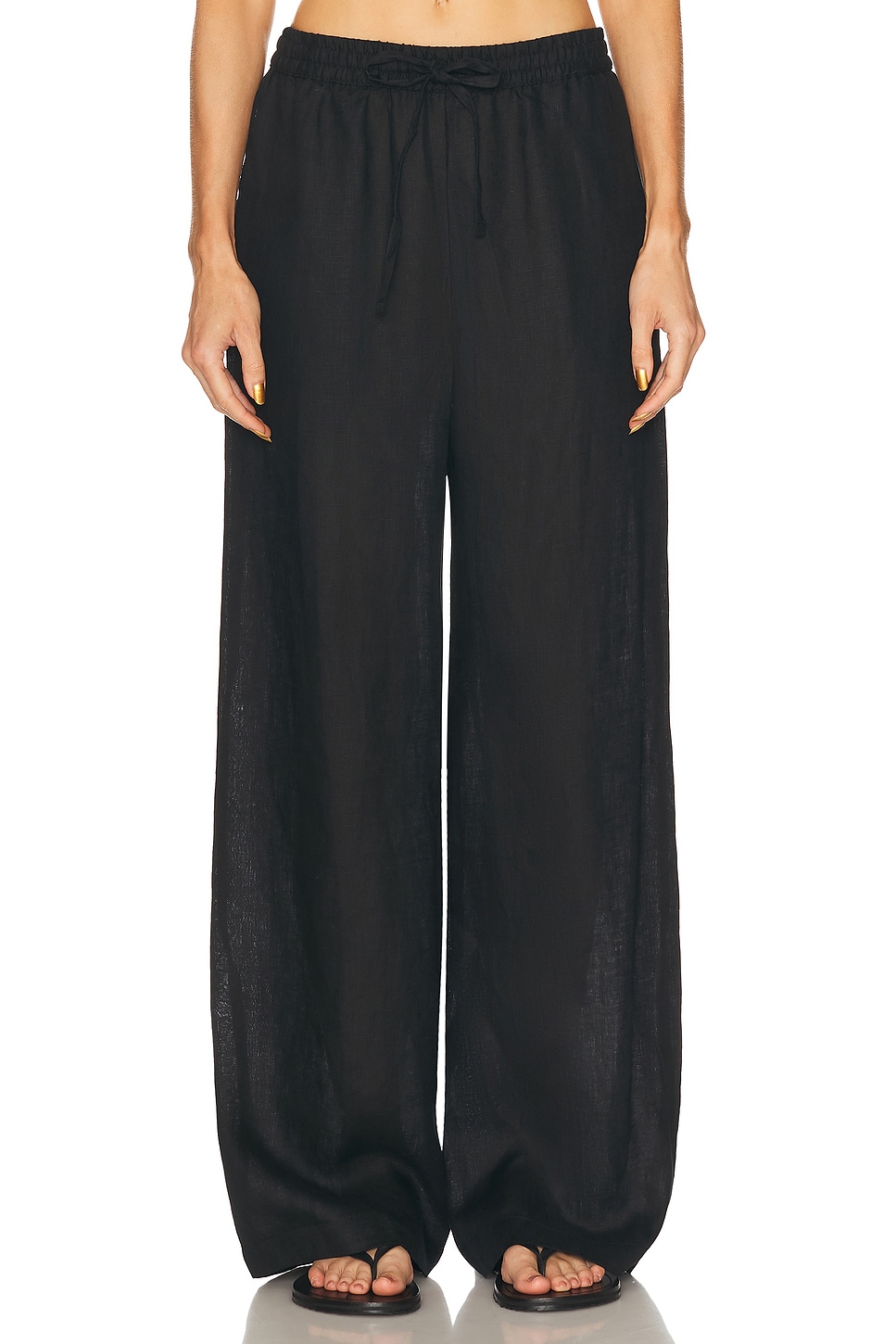 

Льняные брюки для отдыха Resort Enza Costa, Black