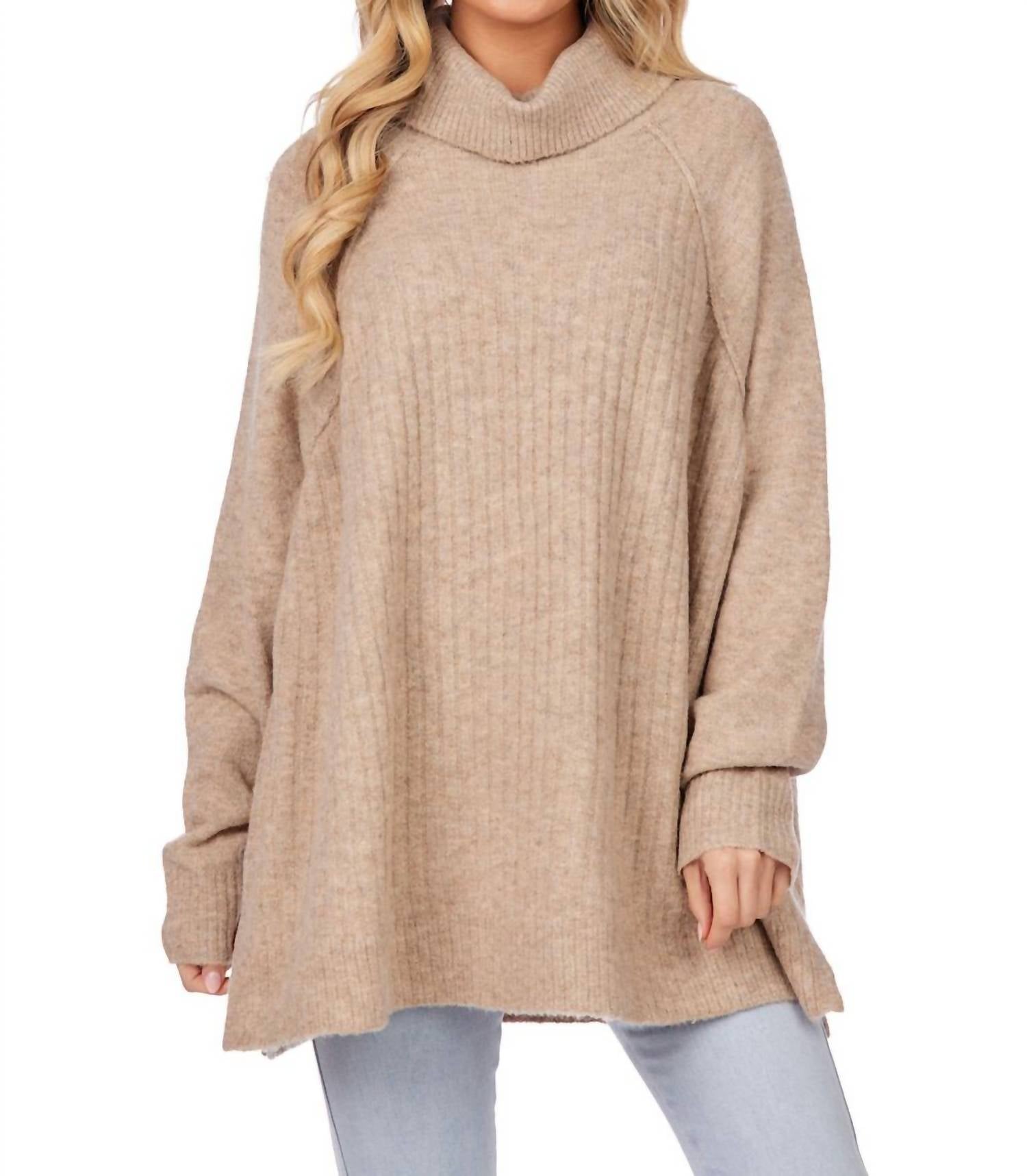 

Свитер Freddie Ribbed Sweater цвета загара mudpie