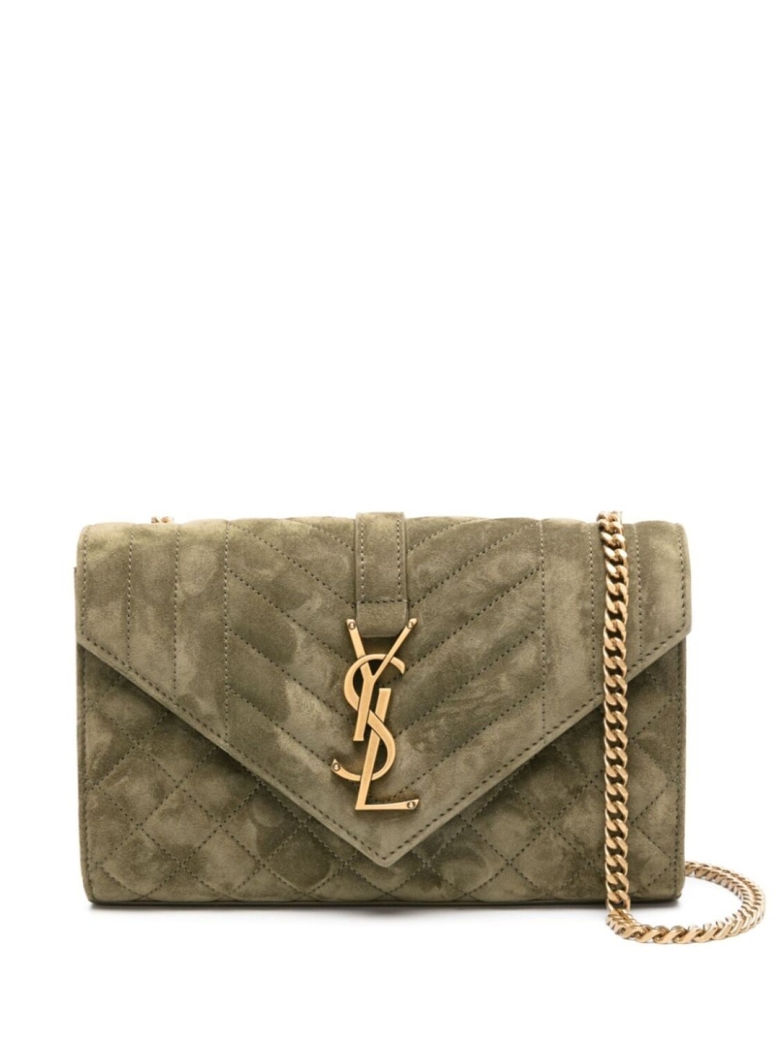 

Стеганая сумка Saint Laurent Envelope, зеленый