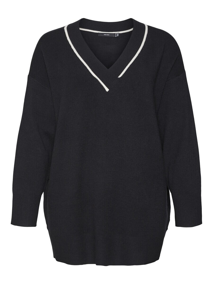 

Тонкий вязаный свитер Vero Moda Curve Sweater VMCSABA, черный