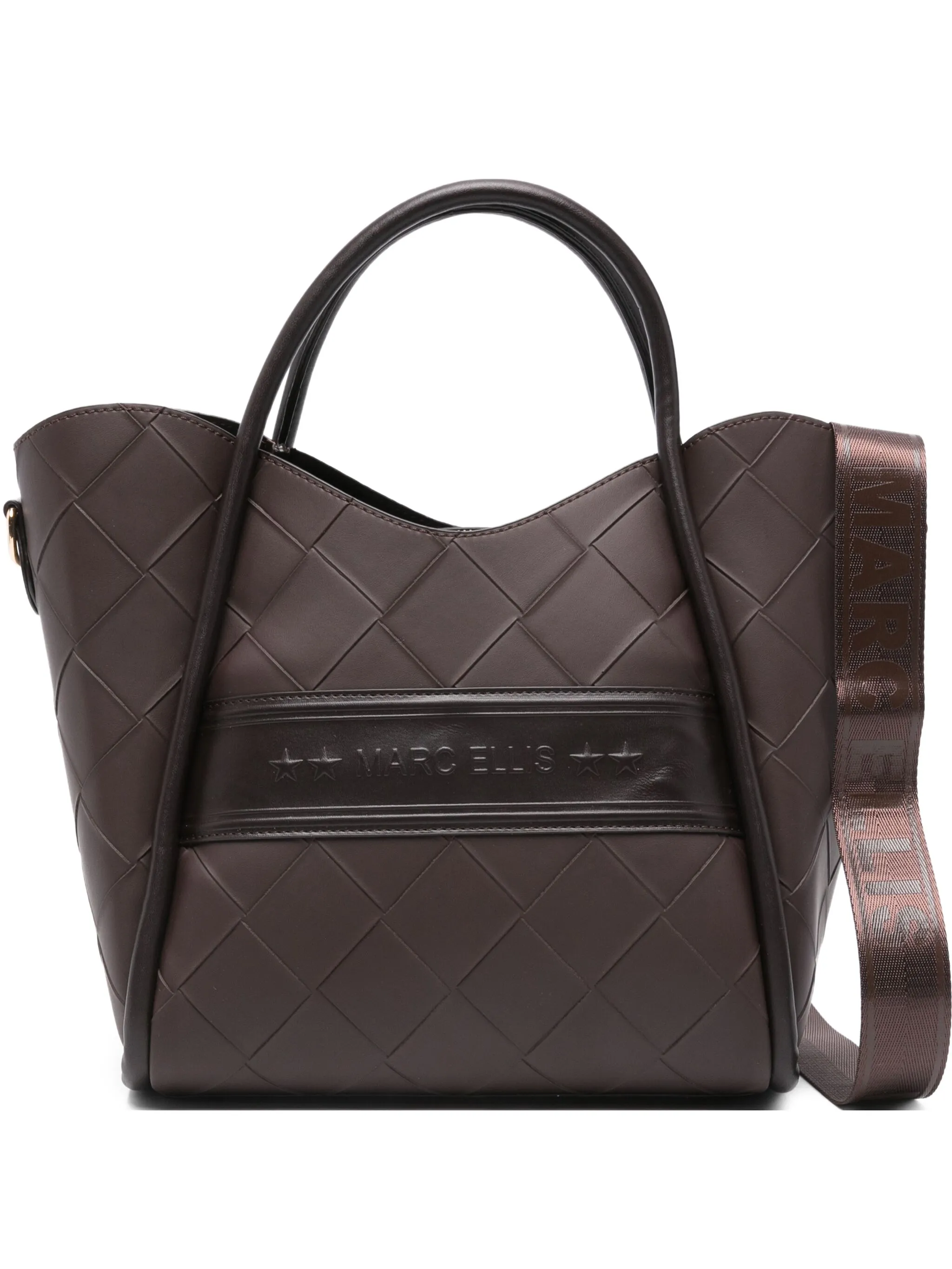 

Сумка на плечо с тисненым логотипом Marc Ellis, коричневый