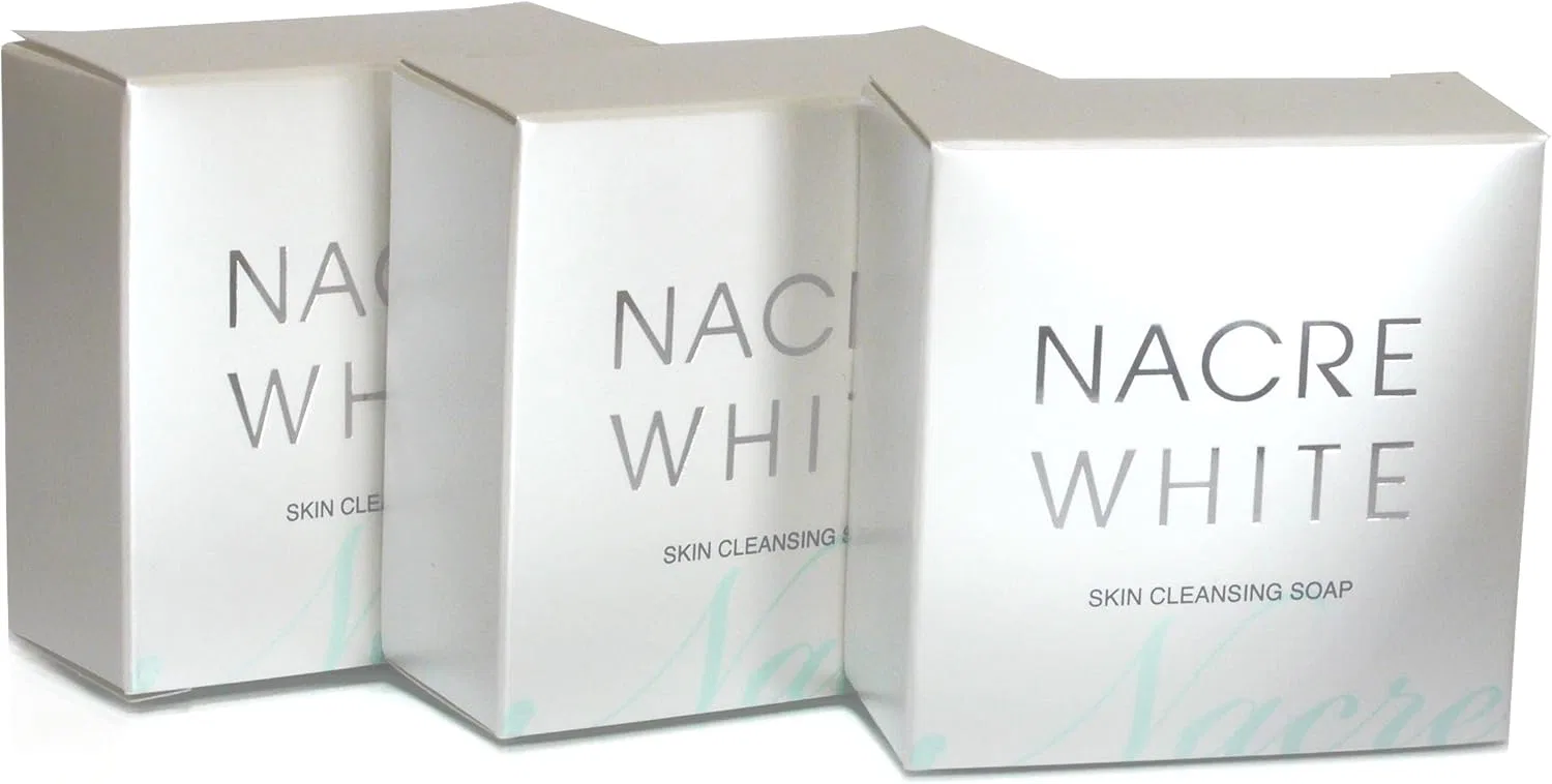 Мыло для лица и тела Nail White гипоаллергенное 60 г набор 3 шт с сеткой для пены