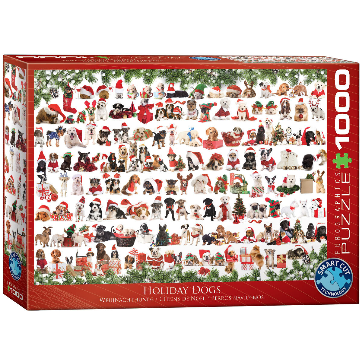 

Еврографика, пазл Holiday Dogs, 1000 шт. EuroGraphics