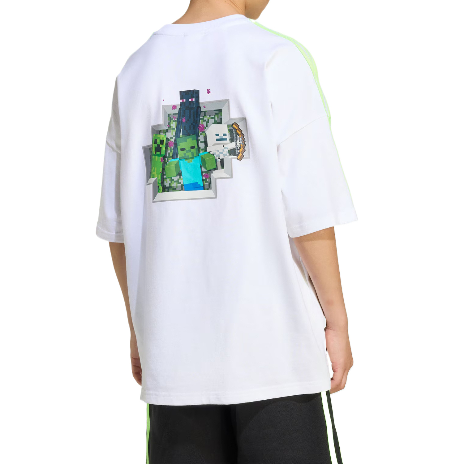 Футболка Minecraft для детей 3-7 лет Adidas Originals, белый — фото 4