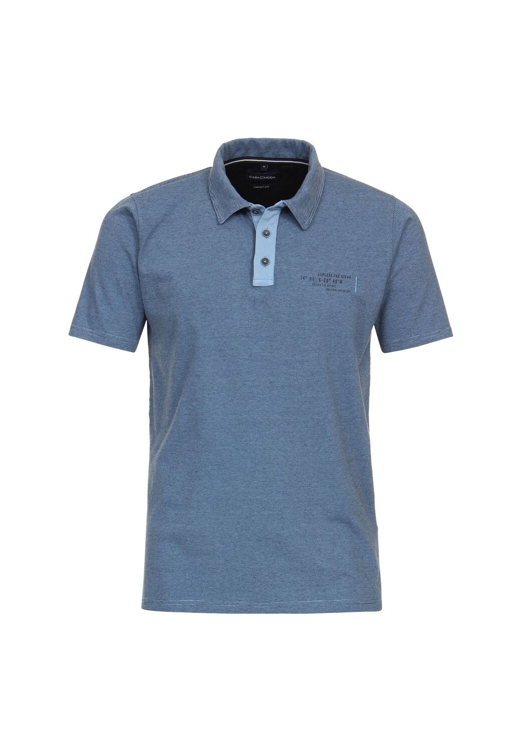 

Мужская рубашка-поло в полоску CASAMODA, цвет Mittelblau