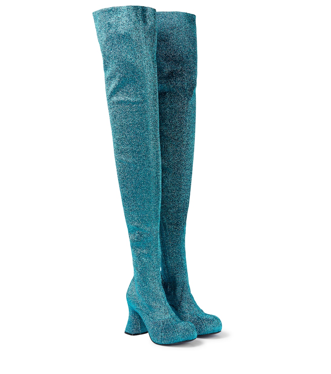 Сапоги выше колена Groove Lurex Stella McCartney, Blue Lagoon