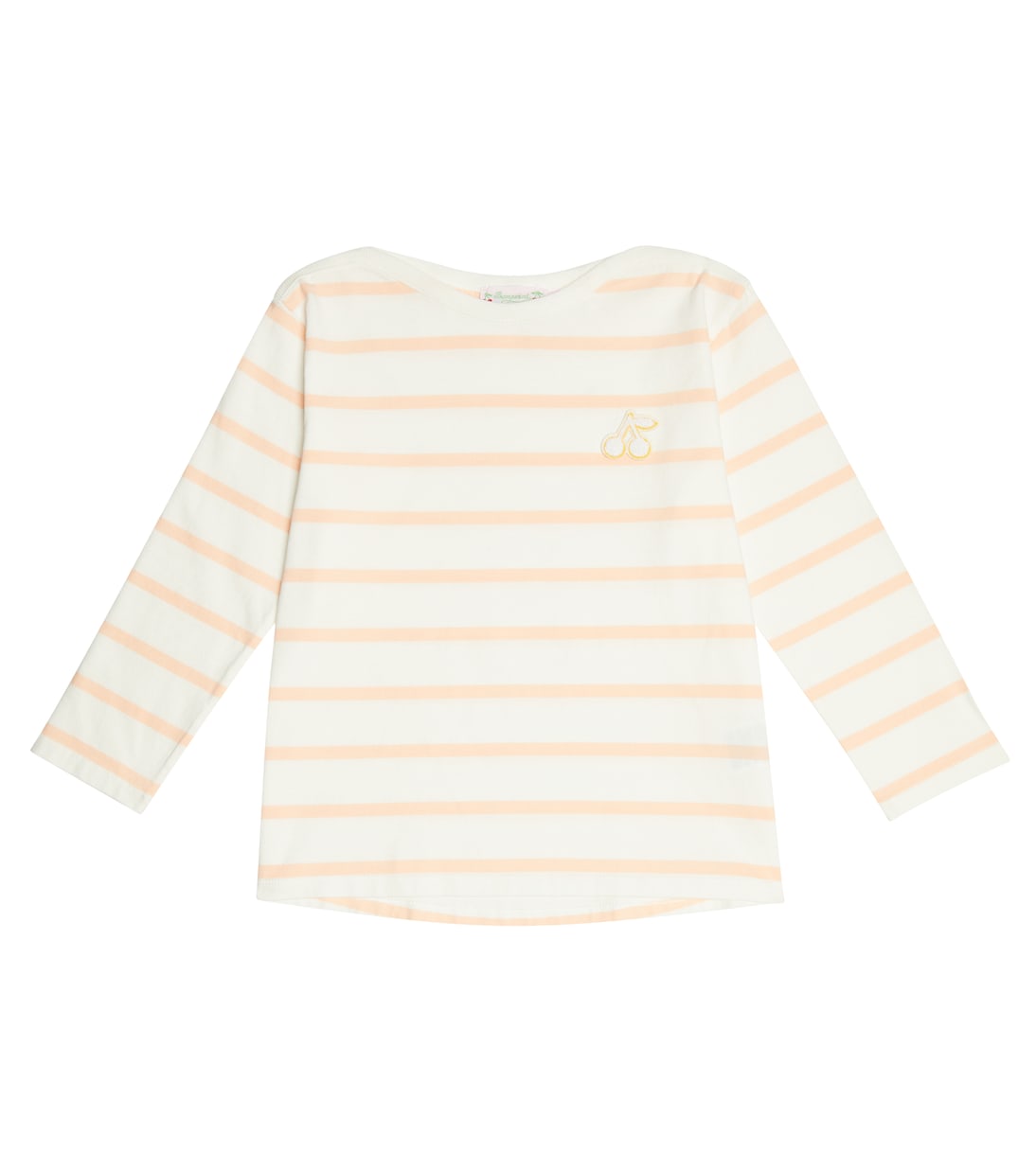 

Хлопковый топ в бретонскую полоску Bonpoint, Pale Pink