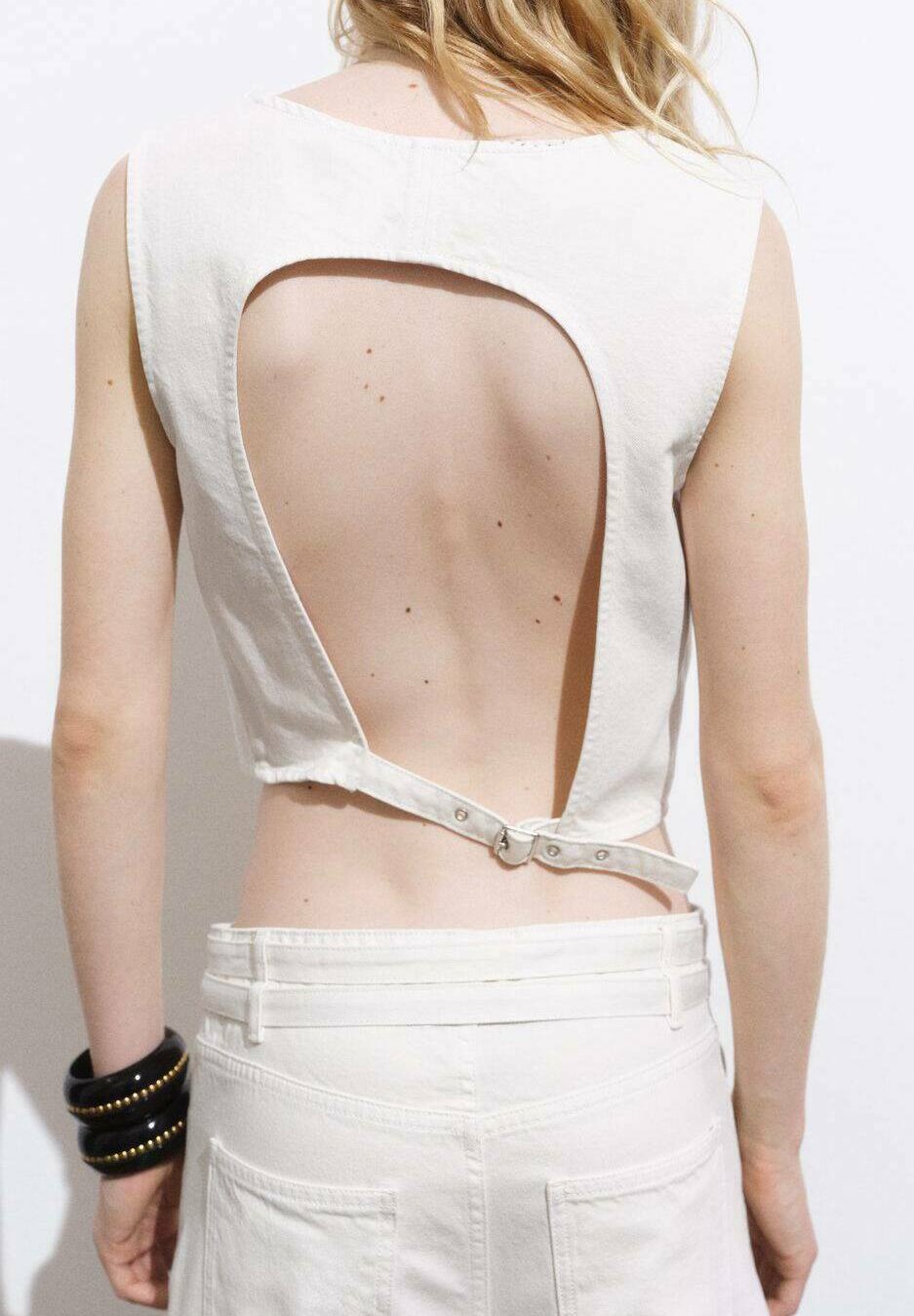 

Блуза Top Mango, кремовый