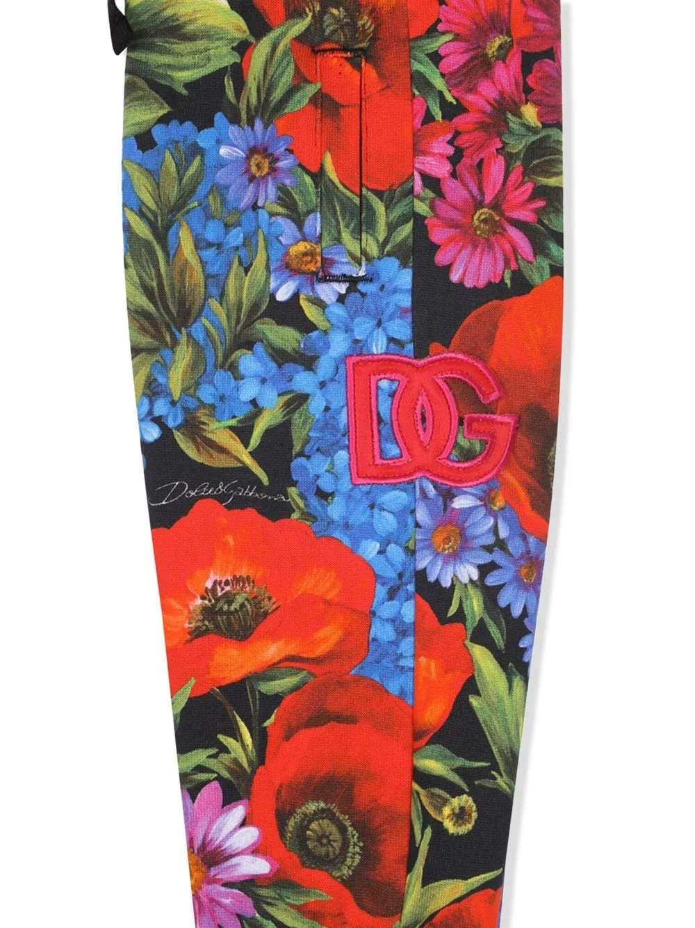 Спортивные брюки с цветочным принтом Dolce & Gabbana Kids, красный — фото 3