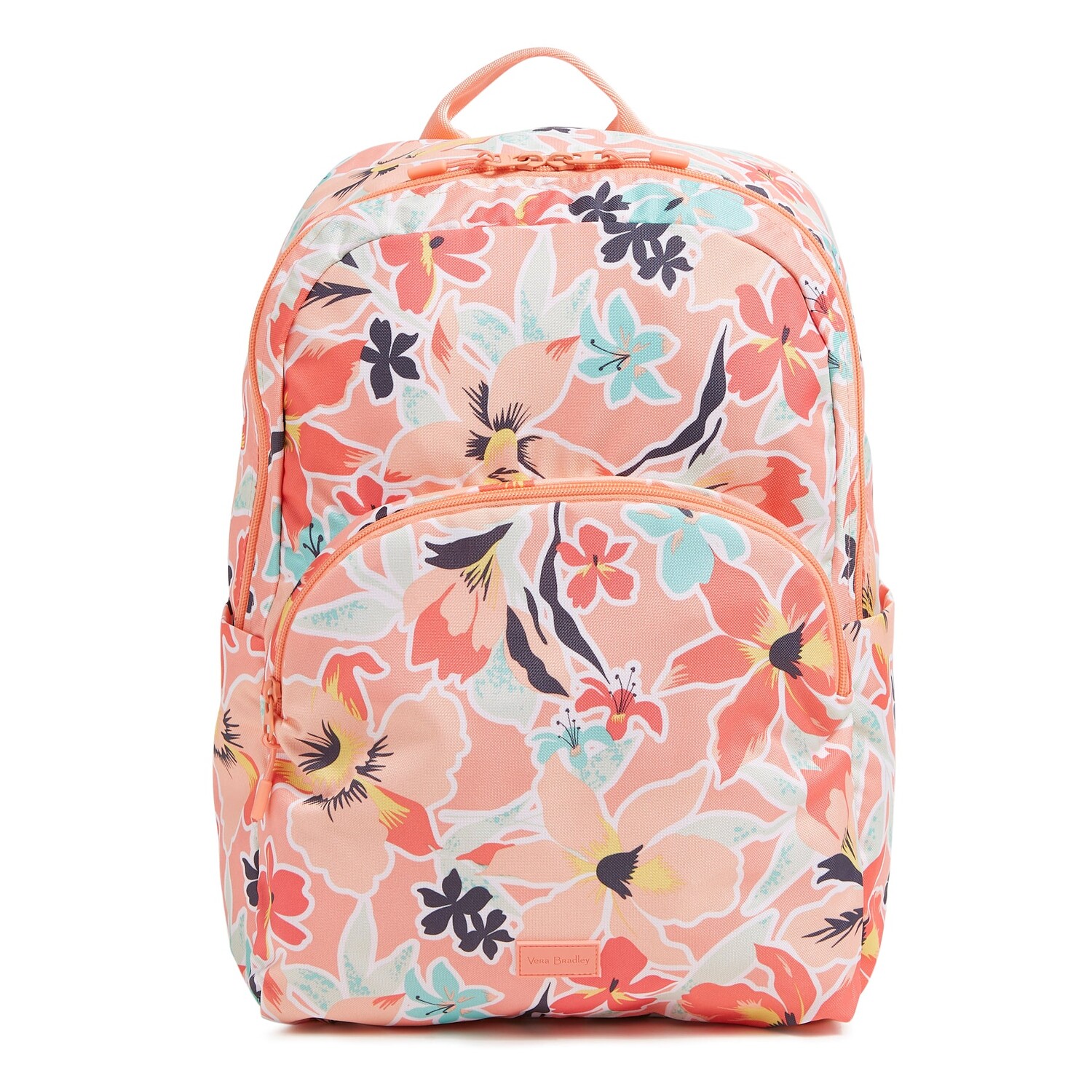

Большой рюкзак Outlet Lighten Up Essential Vera Bradley, цвет Rain Forest Lily Coral