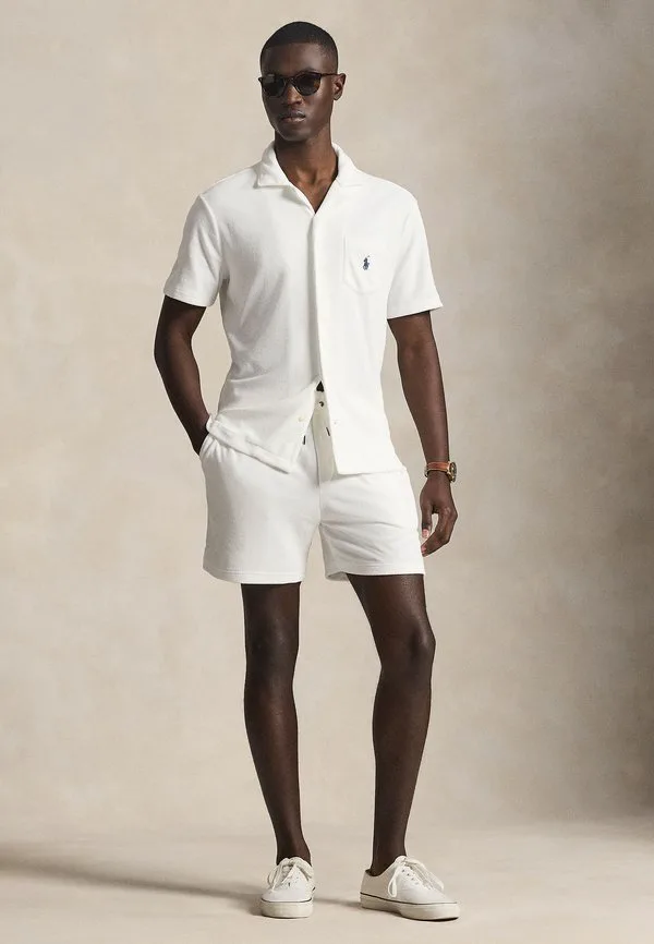 6-Дюймовые махровые шорты на завязках Polo Ralph Lauren, White — фото 2