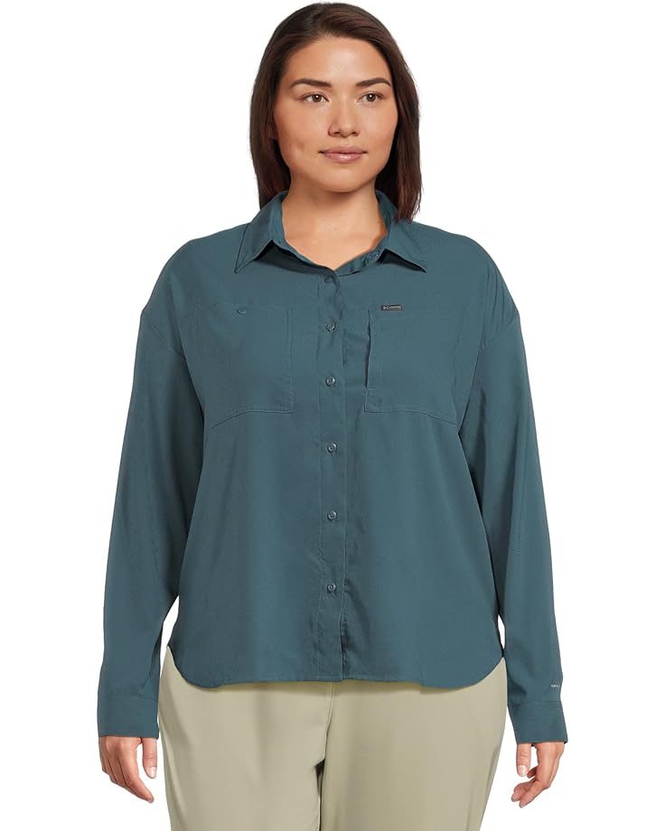

Женская футболка Columbia Plus Size Silver Ridge Utility с длинным рукавом, Everblue