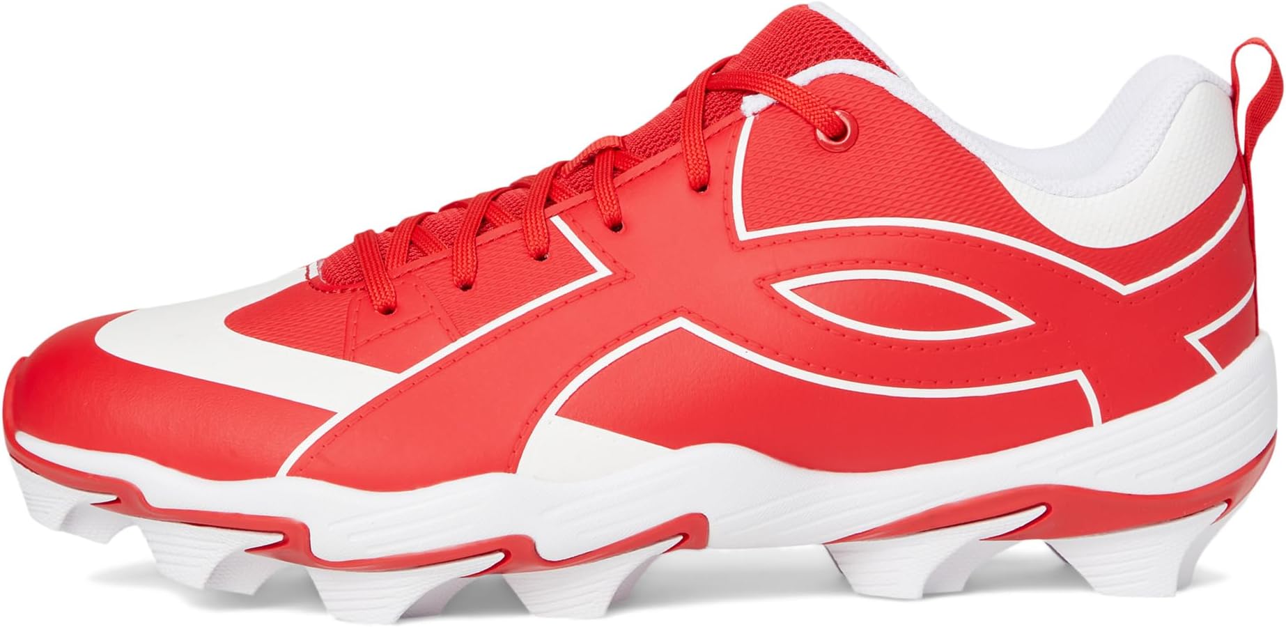 Кроссовки Under Armour Leadoff Icon Low RM Baseball Cleats, цвет Red/White/Red — фото 4