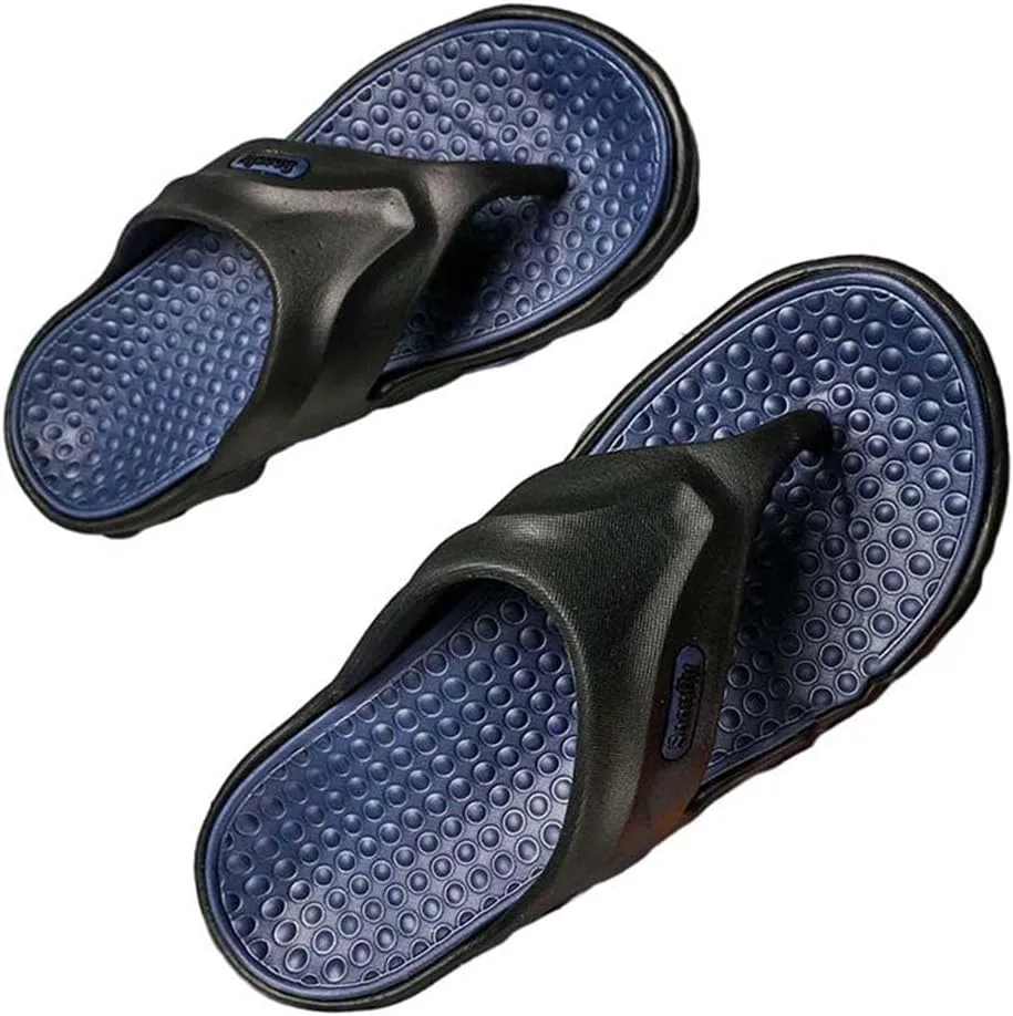 Men's Herringbone Slippers,anti Slip and Wear-resistant Beach Shoes,Fashionable and Casual,Lightweight Shoes Comfortable Walking and Refreshing Summer Days Сандалии YFDZKJ, синий — фото 4