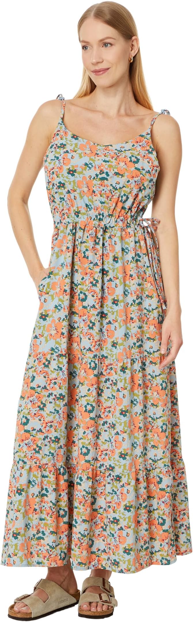 

Платье Toad&Co Sunkissed Tiered Sleeveless Dress, цвет Papaya Geranium Print