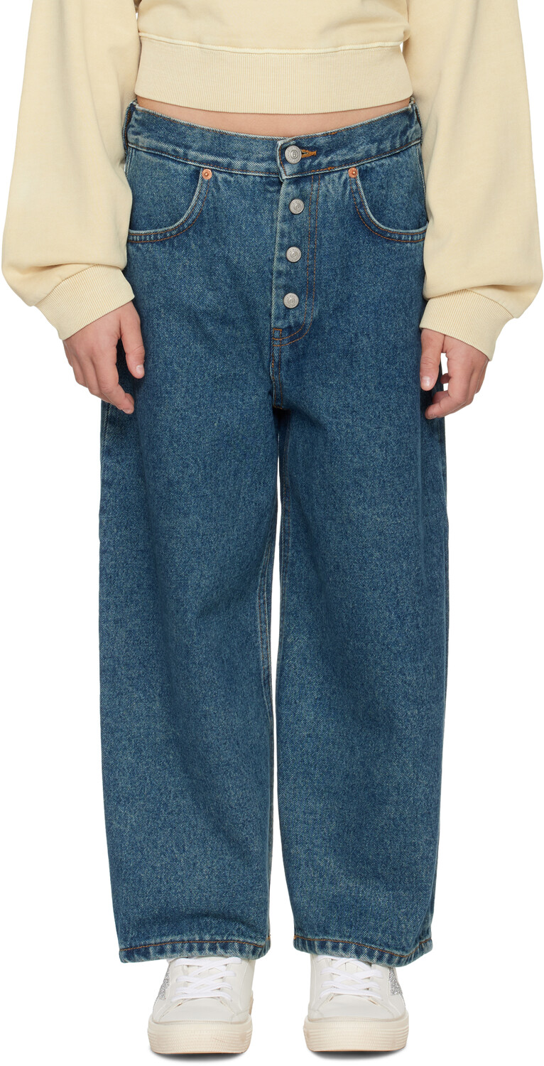 

Детские джинсы с четырьмя карманами MM6 Maison Margiela