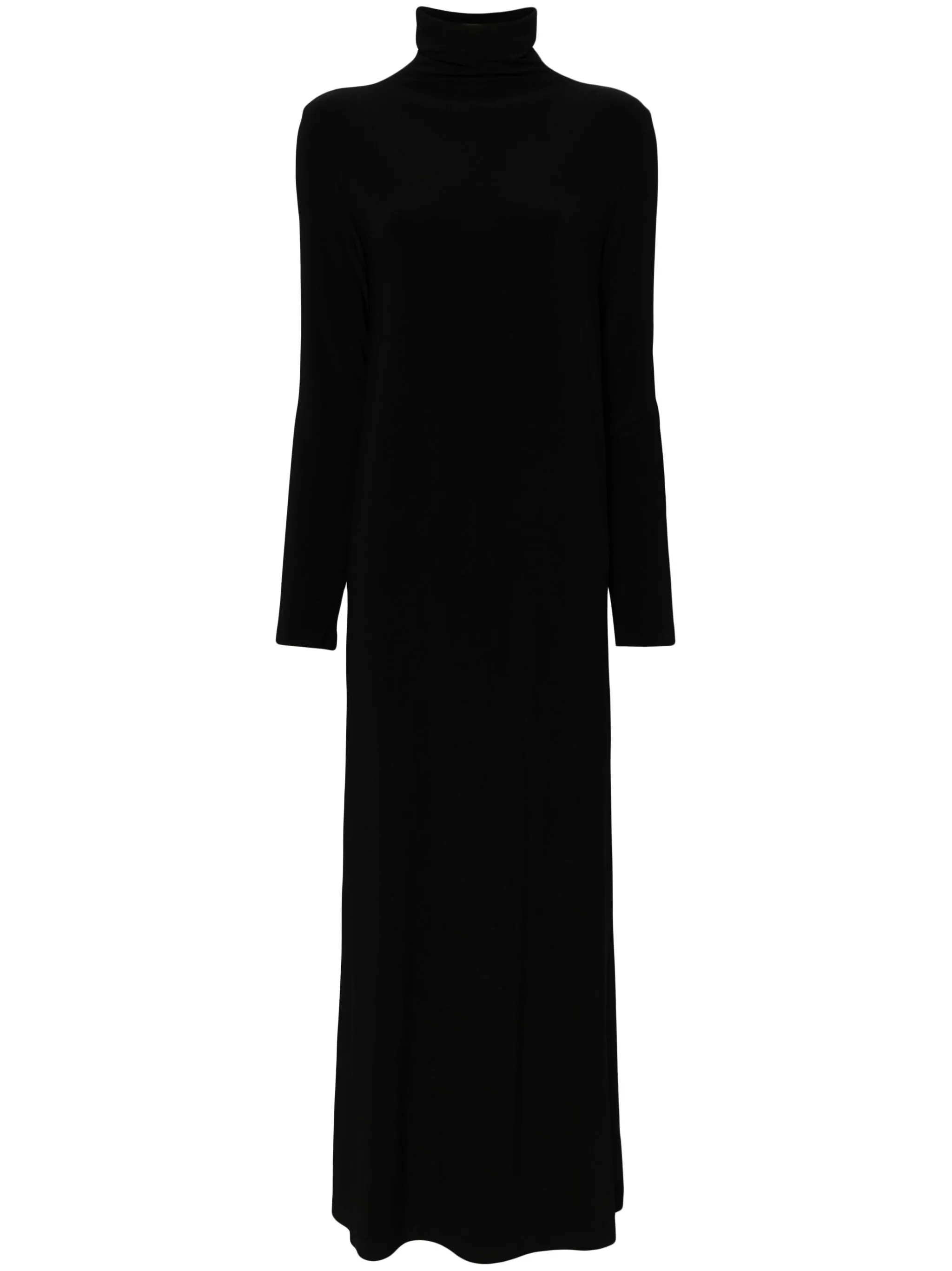 

Платье с высоким воротником и длинными рукавами Norma Kamali, черный