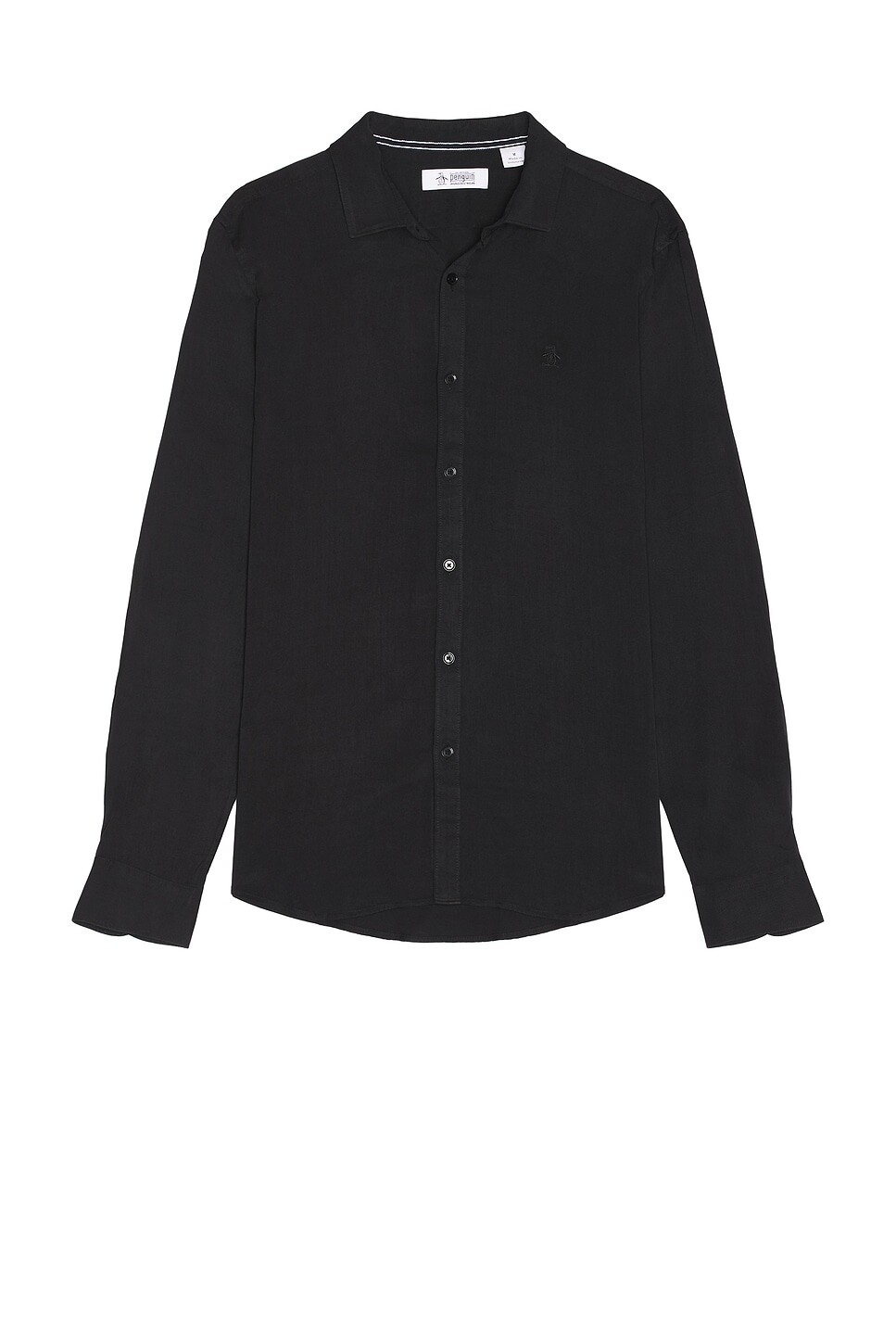 

Однотонная рубашка с длинными рукавами Original Penguin, черный