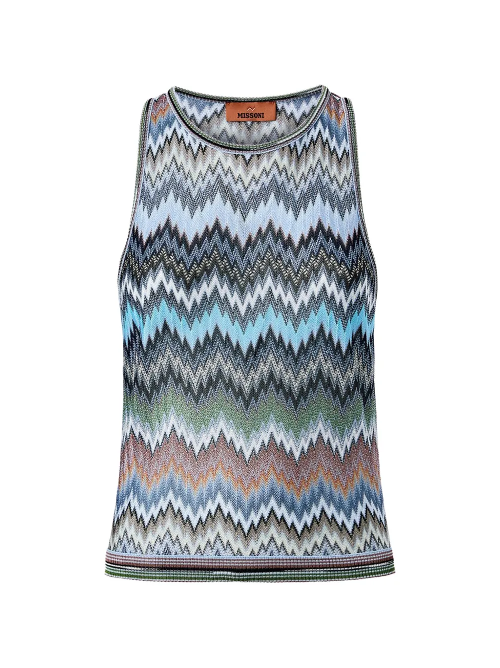 

Топ с узором "елочка" Missoni, синий