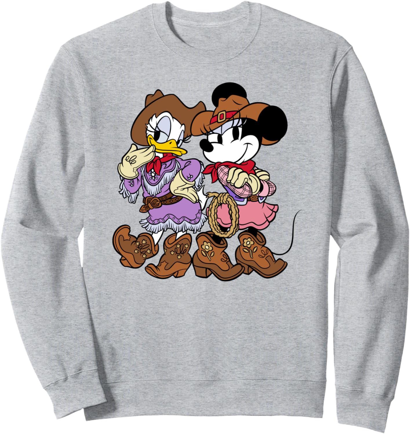 

Толстовка Disney с изображением Микки Мауса и его друзей, Минни Маус и Дейзи Дак в стиле ковбойш, серый