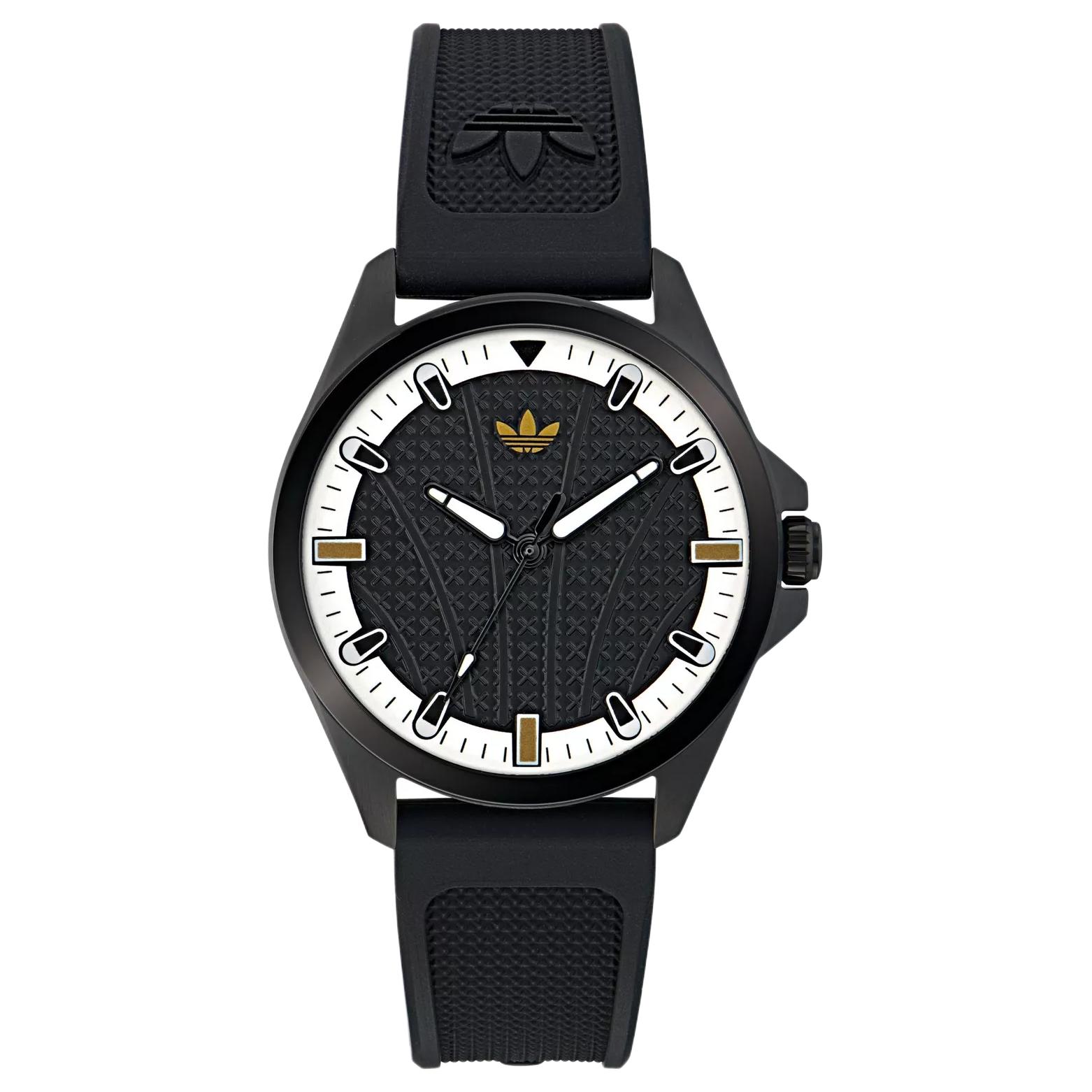

Adidas Originals Кварцевые наручные часы с силиконовым ремешком черный циферблат 40 мм унисекс